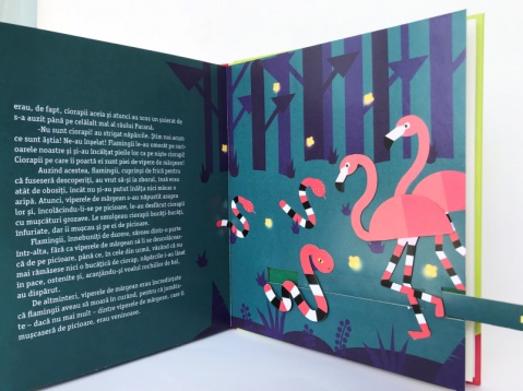 CRISTINA ELENA COROBLEANU // CIORAPII FLAMINGILOR DE HORACIO QUIROGA - CARTE POP-UP