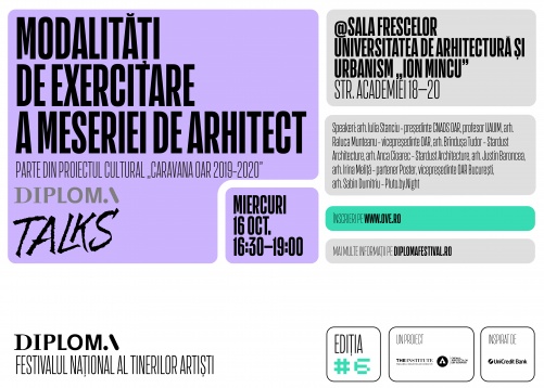 Conferințe și un atelier de stickere imprimate prin tehnica linogravurii, parte din programul DIPLOMA 2019