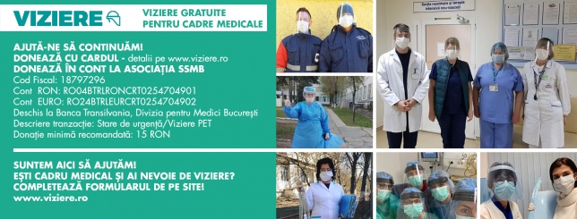  Viziere.ro: Misiunea „Viziere gratuite pentru prima linie” continuă și are nevoie de donații