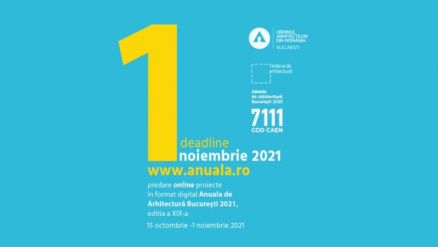  A mai rămas o săptămână pentru înscrierile la Anuala de Arhitectură 2021