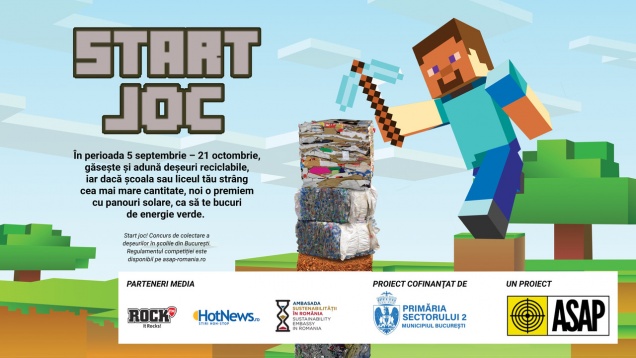Start Joc! Școlile din sectorul 2 sunt implicate într-o campanie de colectare separată a deșeurilor