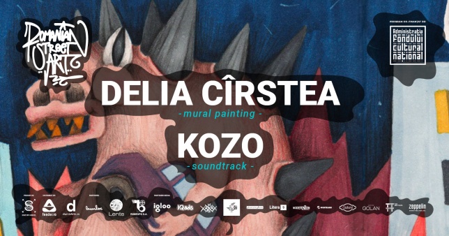 Romanian Street Art anunță intervenția artistică realizată de Delia Cîrstea și Kozo
