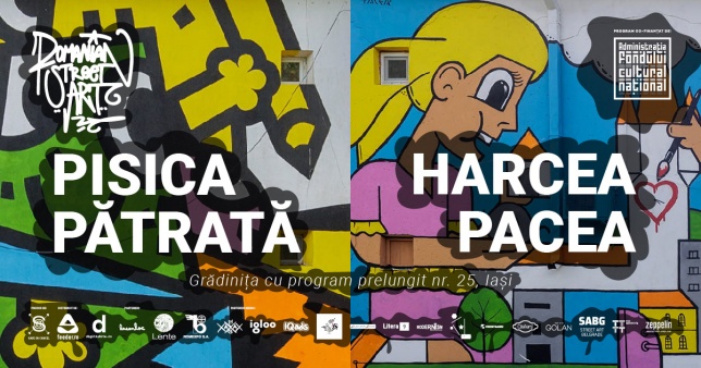 Vezi lucrările realizate de Pisica Pătrată și Harcea Pacea la Iași, în cadrul Romanian Street Art 