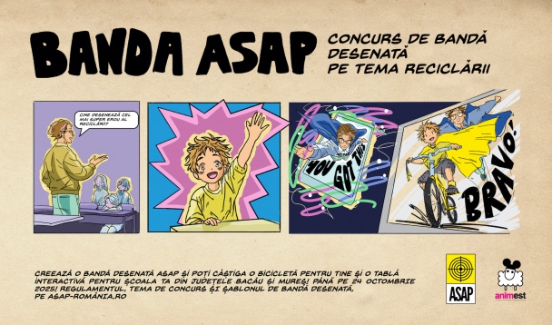 Din nou în acțiune: eroul reciclării prinde viață în ediția a șasea a concursului BANDA ASAP