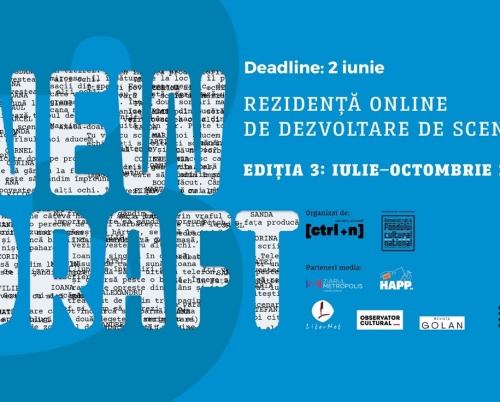 Înscrierile la New Draft #3, rezidența de dezvoltare de scenarii de film, se prelungesc